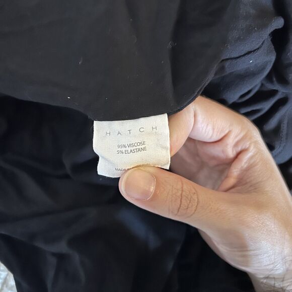 Hatch Skirt Milo Black Stretch Comfort Maternity Jersey Soft Bodycon Midi Size 2 - Picture 8 of 9